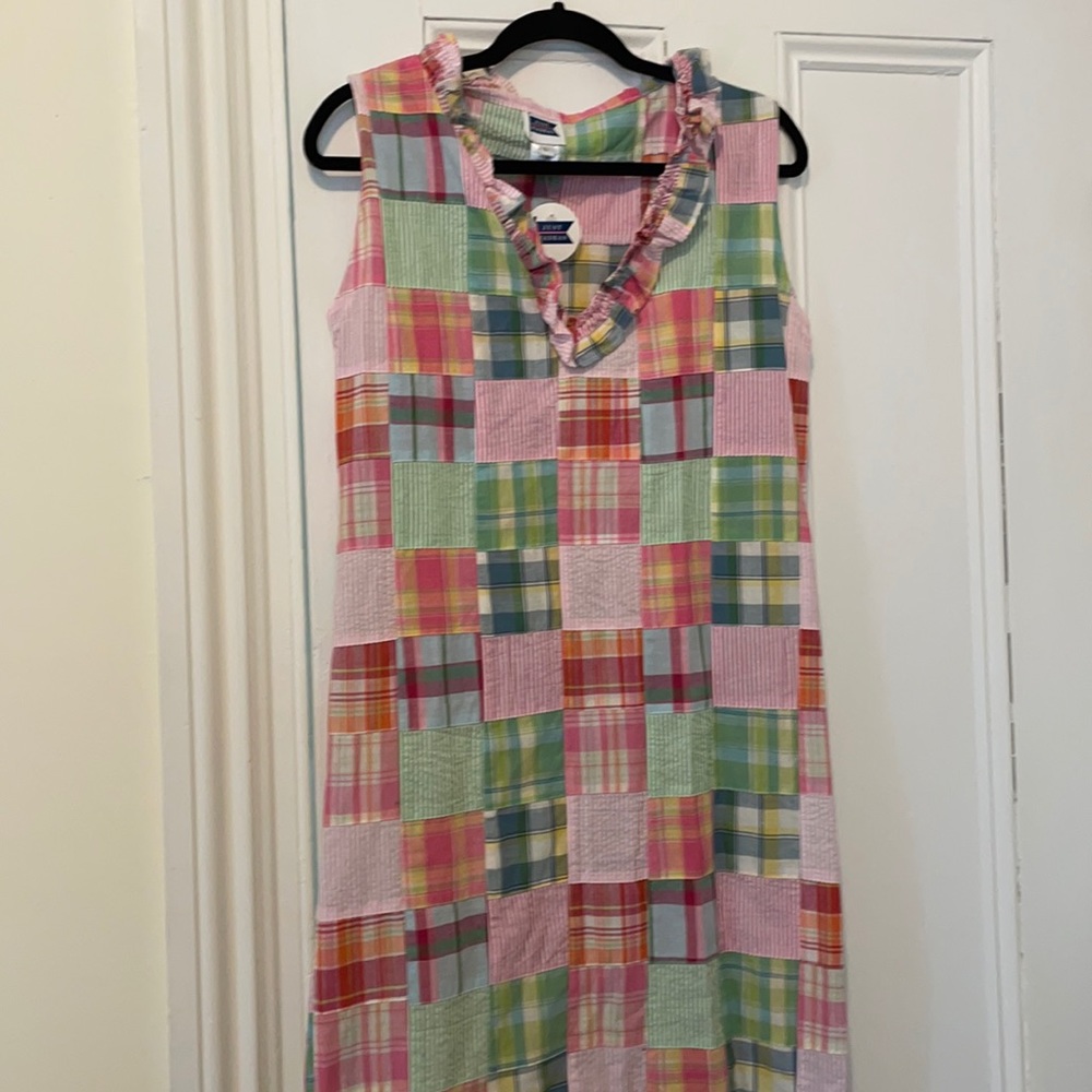 NWT Just Madras maxi patch dress